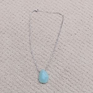 Green jade stone necklace